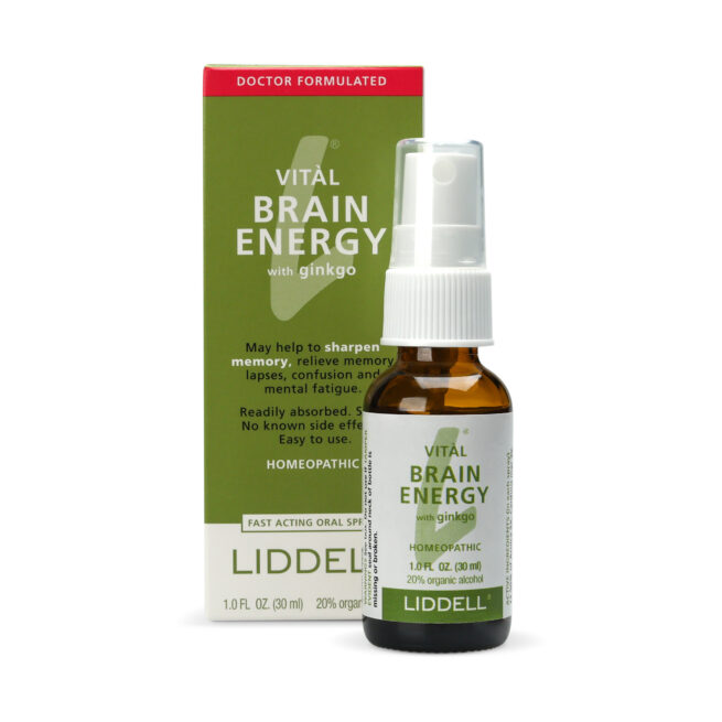 Vital Brain Energy homeopathic remedy small spray bottle